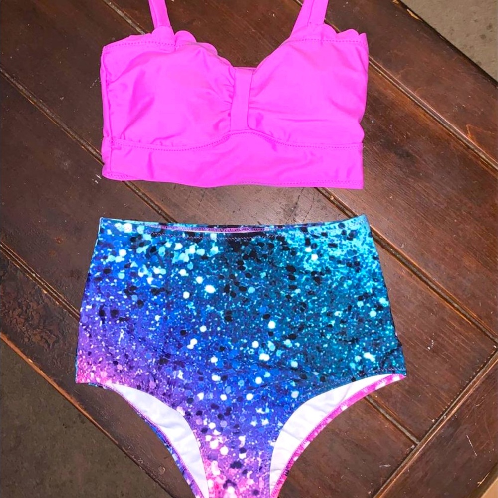 High-Waisted Mermaid Swimsuit (2 piece)